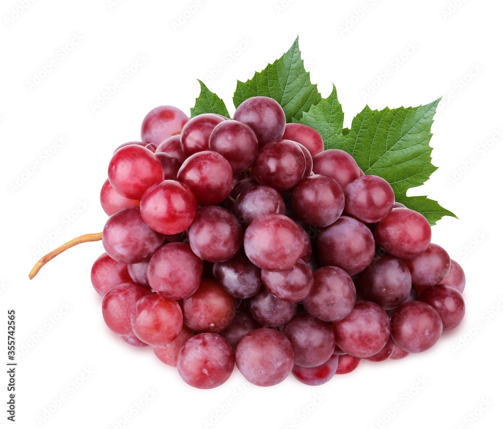 Canvas Prints bunch of red grapes isolated on a white background.