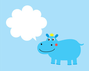 cute baby hippo princess message. cute baby hippo prince message.