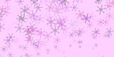 Light Purple, Pink vector pattern with curves.