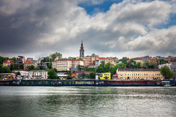 Obraz premium Old historical town belgrade by the Sava river. Belgrade is a largest and capital citi of Serbia.