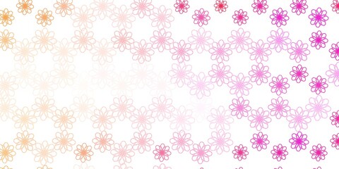 Light Pink vector background with bent lines.