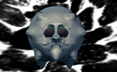 3d illustration chrome mix chrome.