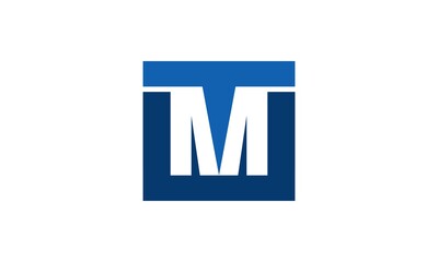 m, t, mt logo, blue