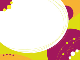 Colored abstract circles banner with place for text. 