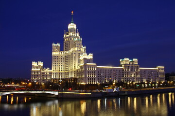 The eighth building on Kotelnicheskaya Embankment in Moscow, Russia