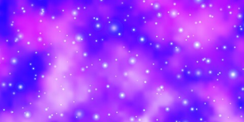 Light Purple vector background with colorful stars. Colorful illustration in abstract style with gradient stars. Best design for your ad, poster, banner.
