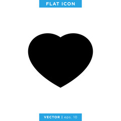 Heart Icon Vector Logo Design Template.