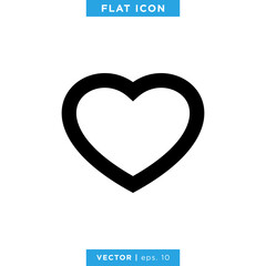 Heart Icon Vector Logo Design Template.