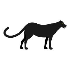 Fototapeta premium Panther vector. Wild animal print illustration isolated on white