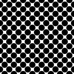 Seamless pattern. Big dots wallpaper. Circles ornament. Vector image. Polka dot motif. Circular figures backdrop. Rounds background. Dotted motif. Digital paper, textile print, web design, abstract