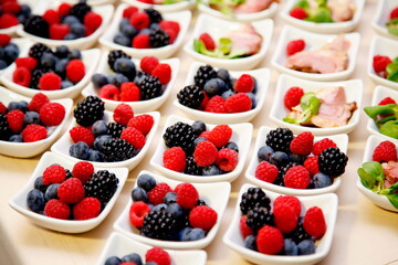this is a beautiful table with fruit snacks