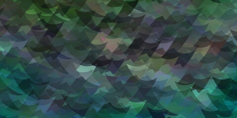 Light Blue, Green vector background with triangles.