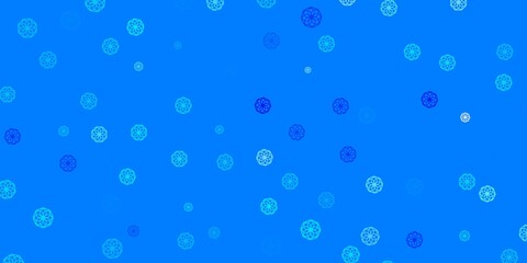 Light BLUE vector natural backdrop with flowers.