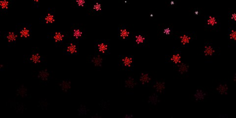 Dark pink, red vector template with flu signs.