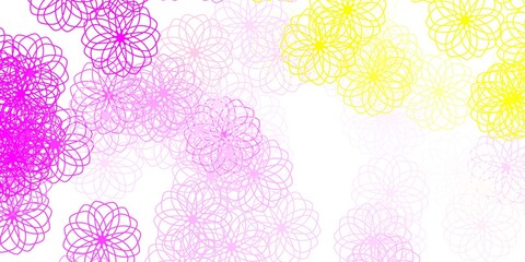 Light Pink, Yellow vector backdrop with dots.