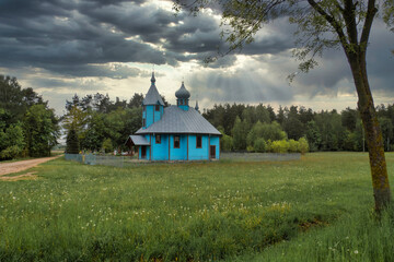 Old orthodox wooden church.
