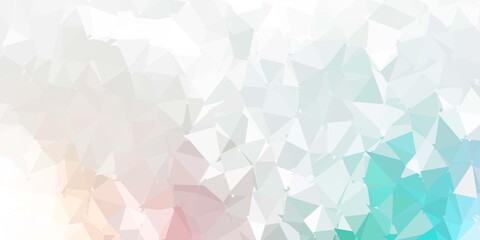 Light green, red vector gradient polygon design.