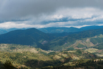 mountain landscape with clouds