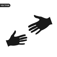 Vector isolated modern plain logo. Unusual graphic design element emblem. Minimalist styled new hands template web.