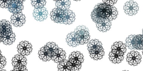 Light Gray vector doodle texture with flowers.