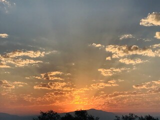 Obraz premium sunset in the mountains