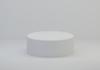 white stand. Abstract white background with geometric shape podium for product. White stand, minimal concept. 3d render