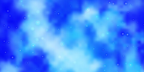 Light BLUE vector texture with beautiful stars. Modern geometric abstract illustration with stars. Pattern for new year ad, booklets.