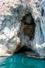 Italy, Campania, Capri - 14 August 2019 - View of a cave on the island of Capri