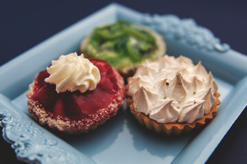 cupcakes with whipped cream