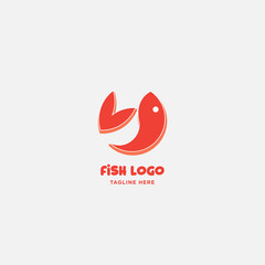 Fish and seafood restaurant logo, BBQ Fish and Sushi logo, Fish logo with minimalis style