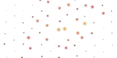 Light Yellow vector natural backdrop with flowers.