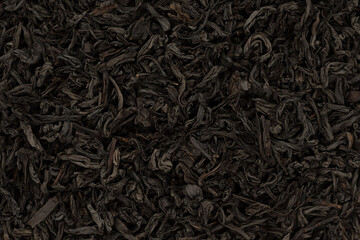 Dry Black Tea leaves close-up