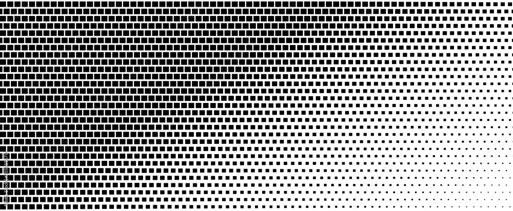 Aufkleber Vertical gradient of black and white squares. Halftone texture. Vector illustration Monochrome dots background.