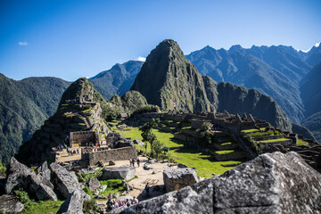 Fototapeta na wymiar Machu Picchu ruins in Peru