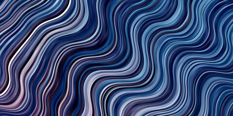 Light Pink, Blue vector background with bent lines. Abstract illustration with gradient bows. Pattern for business booklets, leaflets