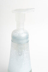 Translucent Pump & Bottle Of A Foam Soap Plastic Dispenser