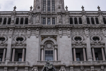 Wonderful urban architecture of Porto municipal chamber, Portugal