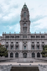 Fototapeta premium Wonderful urban architecture of Porto municipal chamber, Portugal