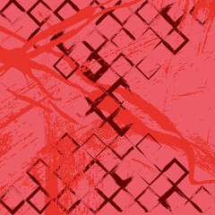 retro square pattern in grunge design. brush vector drawn and combining together randomly. it can be used as abstract retro background, template, backdrop, poster, billboard, cover page, etc.