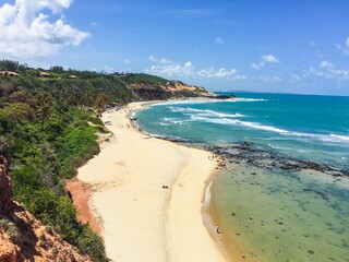 Tibau, Natal, Brazil - January 26th 2020: Panoramic shot of beach against sky