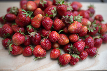 Strawberry. Fresh organic berries macro. Fruit background