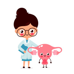 Cute funny smiling woman doctor gynecologist