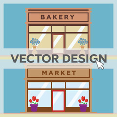 Stores and Shop Facades vector eps 10