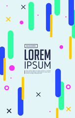 Minimalistic pattern, memphis blue background