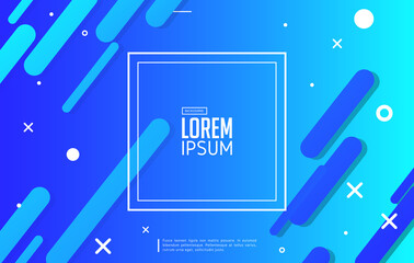 Minimalistic pattern, neo blue background