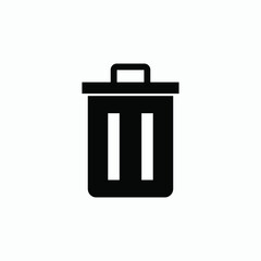 trash bucket icon vector