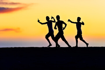 Friendship Boys Running