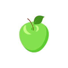 Red apple isometric vector illustration. Flat 3d ripe fruit for healthy eating and dieting concept.