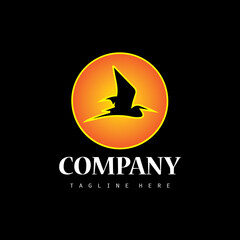 Creative stork logo icon design