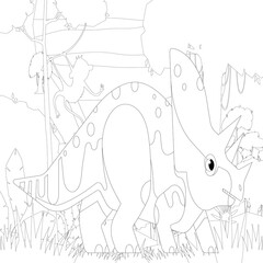 Dinosaur Brachiosaurus Suitable For Any Of Graphic Design Project Such As Coloring Book And Education